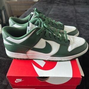 Size 13 Nike Dunk Low Team Green